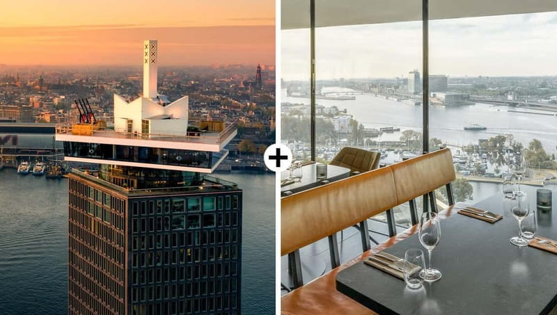 Amsterdam: A'DAM Lookout with Revolving Restaurant Moon - Where A’DAM Lookout starts: Amsterdam North, IJ River, EYE nearby