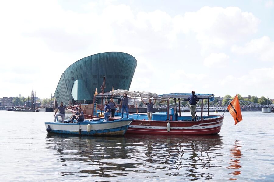 Amsterdam: Canal Cruise on a Wooden Refugee Boat - The core story: the fishing boat from Egypt and refugee boats in Amsterdam canals