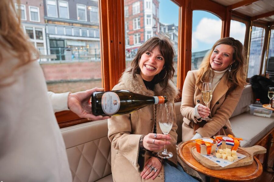 Amsterdam: Canal Cruise with Bubbles & Bites - What you get: unlimited bubbles and one serving of bites
