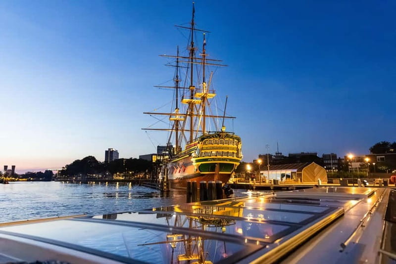 Amsterdam: Evening Cruise with Optional Wine and Snacks - The Route After Dark, From Canal Houses To Big Landmarks