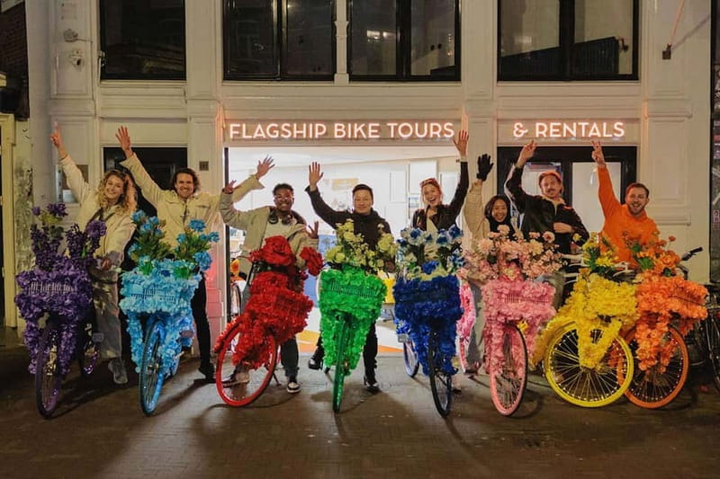 Amsterdam: Explore Canals, Guided Tour on Flower Bikes - Stop-by-stop: from Jordaan streets to Dam Square photos