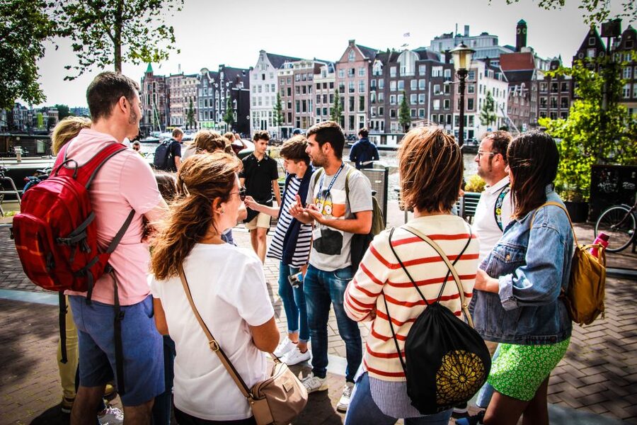 Amsterdam full day: Walking, Biking & Cruising with Lunch - Amsterdam’s pancake lunch break at Damrak 44