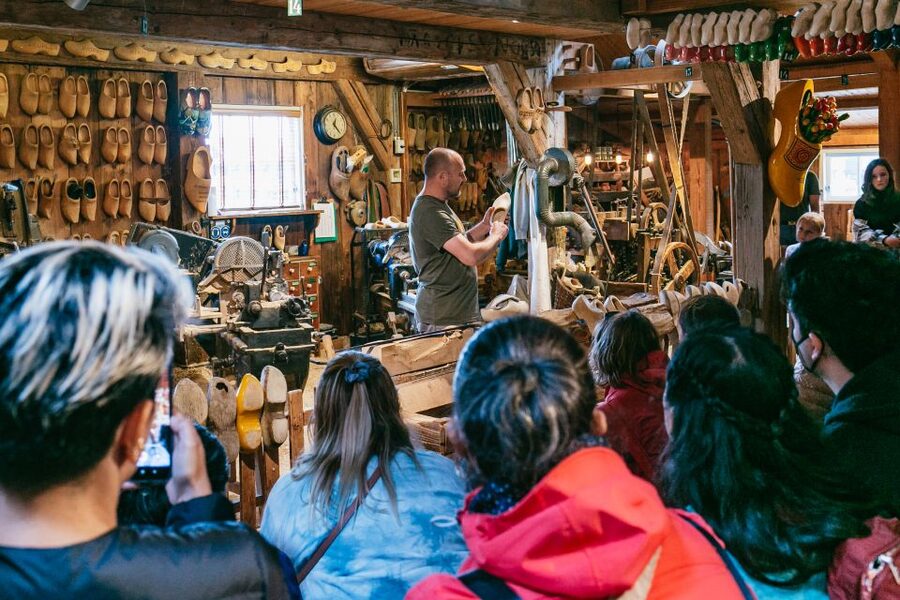 Amsterdam: Guided Zaanse Schans, Windmills & Cheese Tour - Wooden shoemaker demo: watch the craft, then decide what to buy