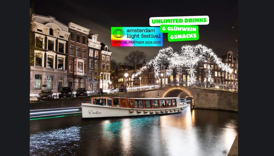 Amsterdam: Light Festival Heated Cruise w/ Drinks & Snacks - The Boat, Heating, and Drink Setup That Makes Winter Worth It