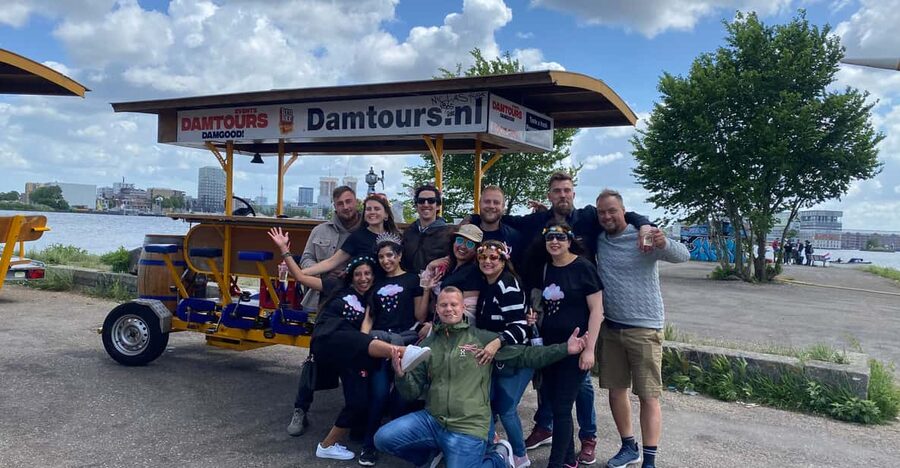 Amsterdam: Party Bike Tour with Beer - A beer bike that starts in Houthavens, not the touristy chaos