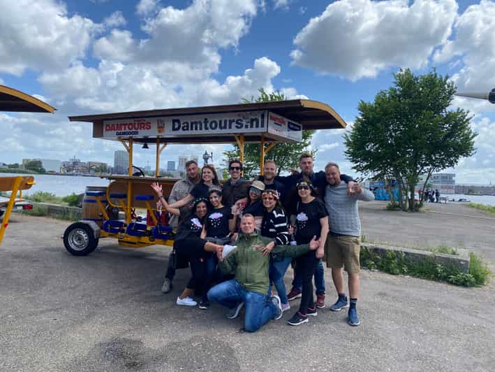 Amsterdam: Party Bike Tour with Beer - Boarding and the first minutes: easy on the body, loud on the fun