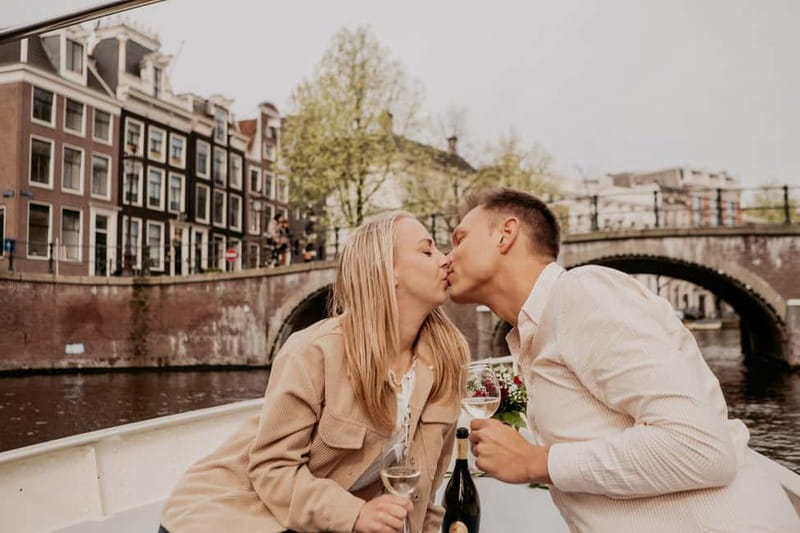 Amsterdam: Private Romantic Canal Cruise w. Prosecco/Snacks - Best time to book: daytime views vs sunset light
