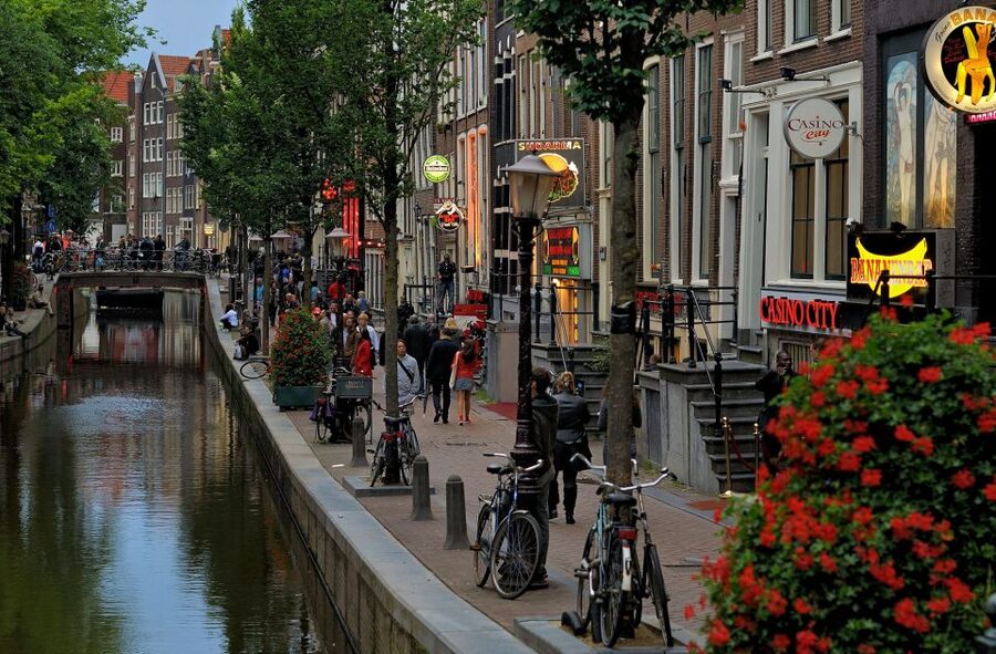 Amsterdam Red Light District tour with a local guide - The first stretch: windows, pubs, and learning how to look
