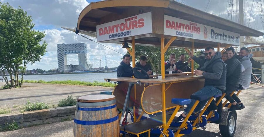 Amsterdam: The Original BUBBLES & BIKE Private Prosecco Tour - How the 85 Minutes Work, Pedal When You Want and Chill When You Don’t