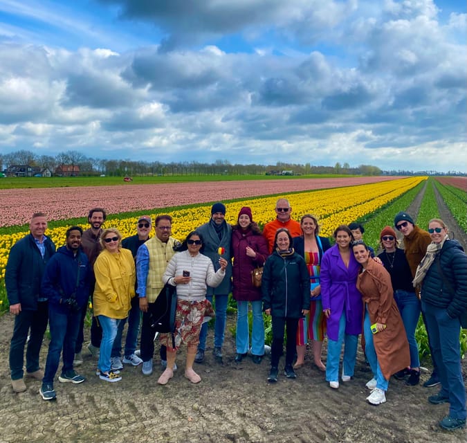 Amsterdam: Tulip Fields Day Tour with Lunch & Windmill - From Market 27 to Dutch farmland without the hassle