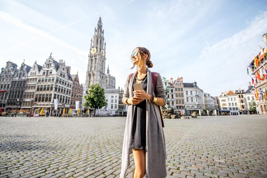 From Amsterdam: Antwerp & Ghent Full Day Tour - Grote Markt in Ghent: photo time with Town Hall and guild houses