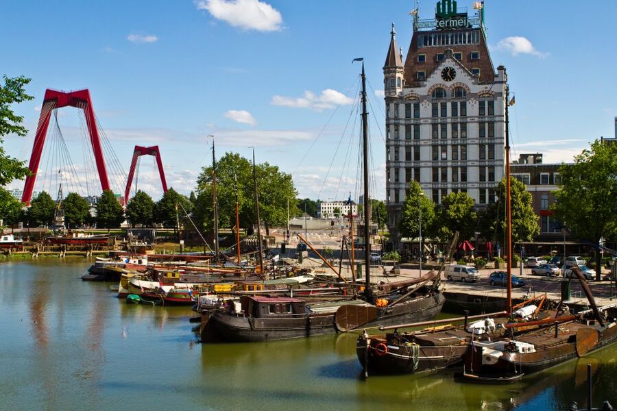 From Amsterdam: Rotterdam and The Hague Tour in Spanish - Cube Houses and Oude Haven: design drama plus the old port feel
