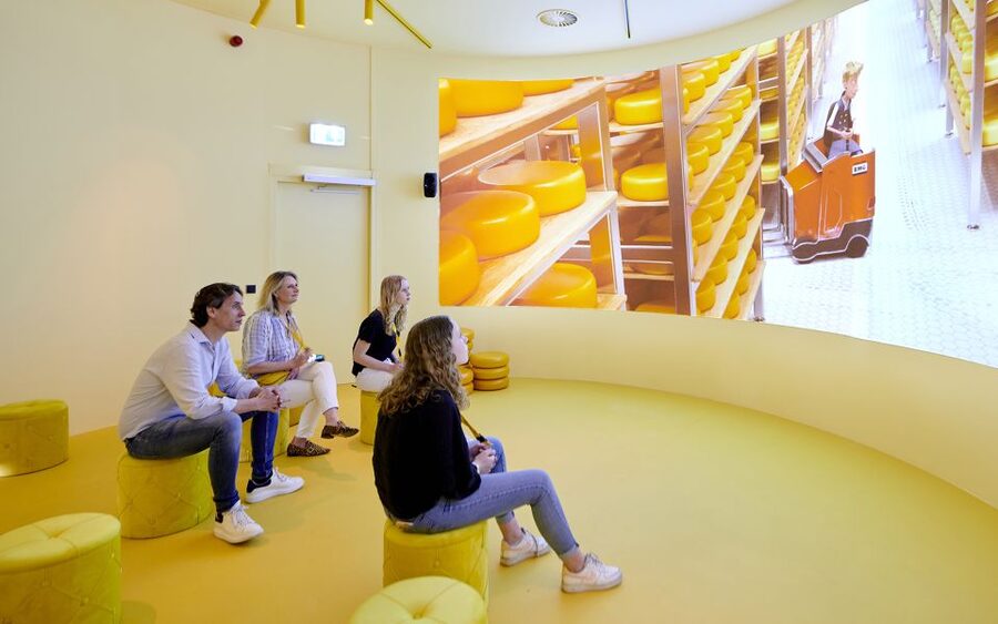 Gouda: Gouda Cheese Experience Entry Ticket - The Interactive Panels: Virtual Milking, Cheese-Turning, and Clapping Hands