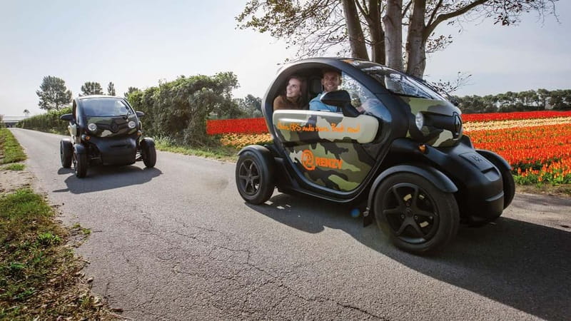 Lisse: Self-Guided Tulip Fields GPS Audio Tour - Driving tips for a Twizy: easy automatic, but small by design