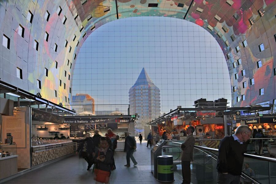 Rotterdam Private 2-Hour Food Tour with Tastings - Entering Rotterdam Central, Under the Meeting Cloud