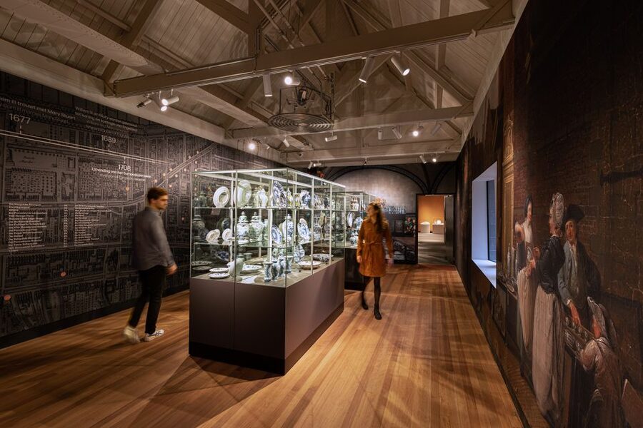 Royal Delft: Delftblue Factory and Museum - Museum galleries: antique Delft Blue, modern pieces, and the Night Watch