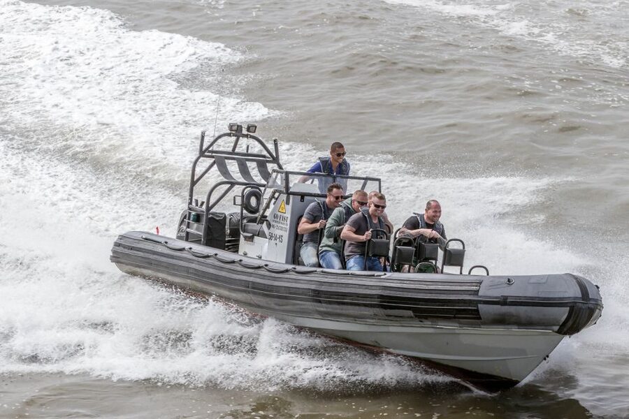 The Hague: Scheveningen Beach RIB Speedboat Tour - Finding the boat at Havenpaleis and getting ready fast